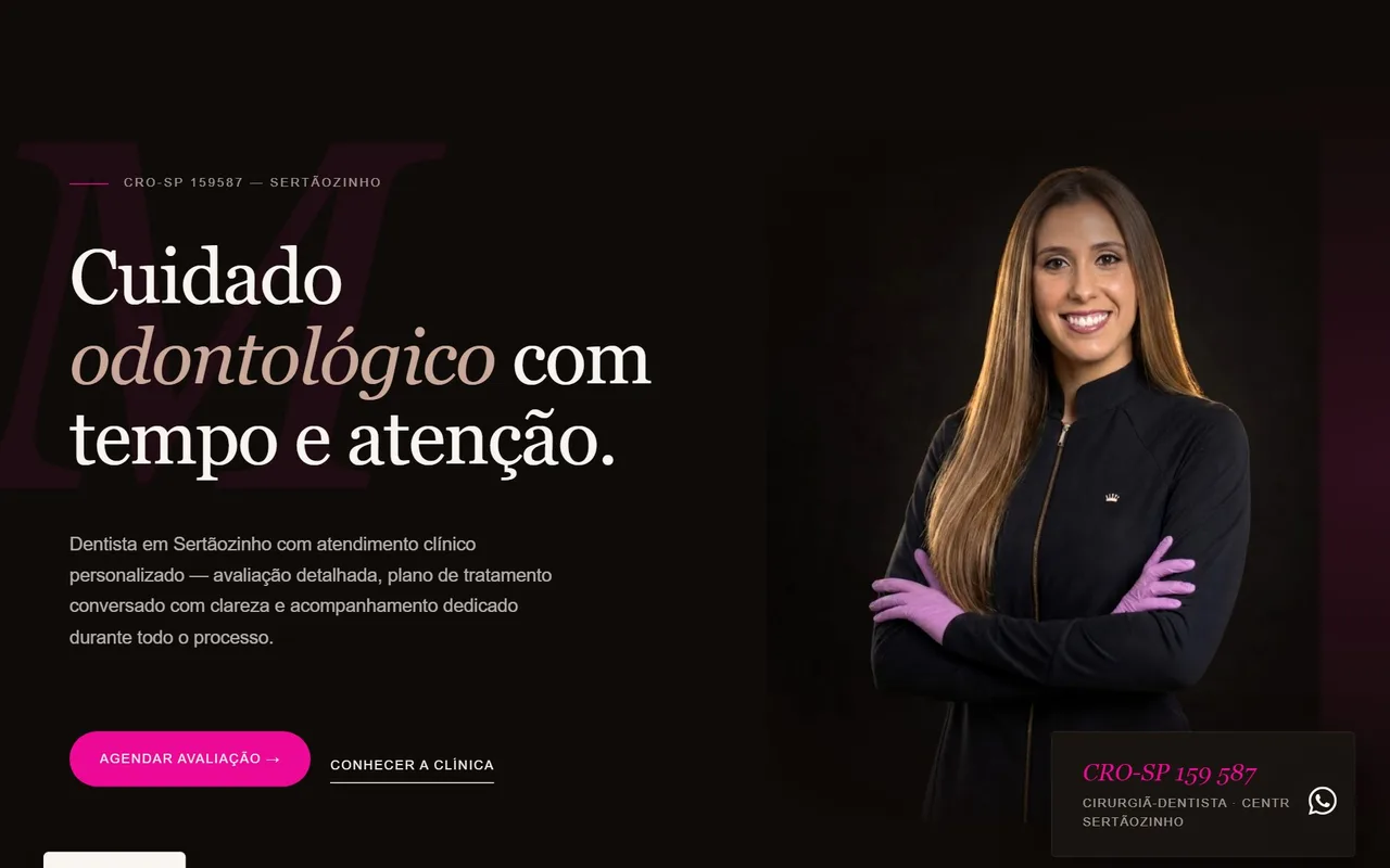 Print do site Dra. Mariane Lopes